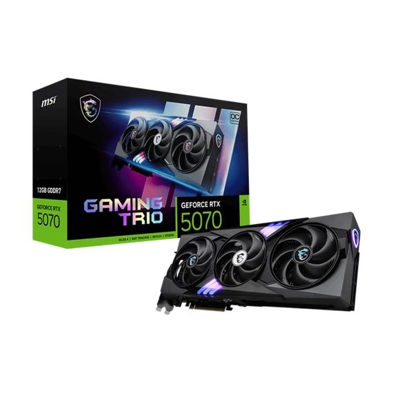 MSI Videokártya PCI-Ex16x nVIDIA RTX 5070 GAMING TRIO 12GB DDR7 OC