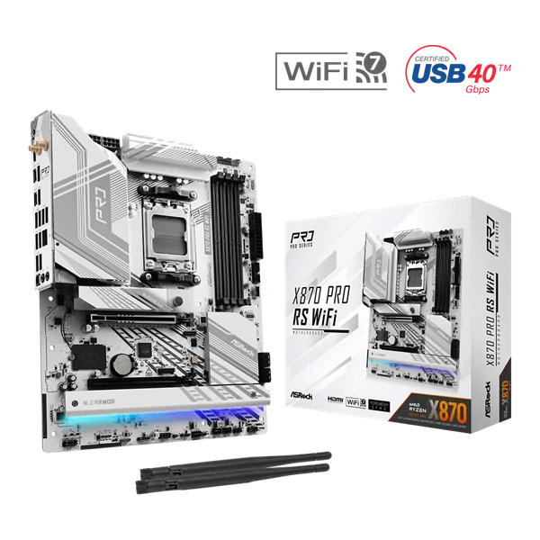ASROCK Alaplap AM5 X870 PRO RS WIFI AMD X870, ATX